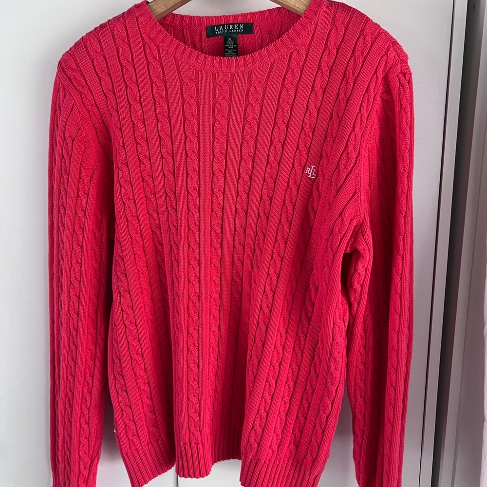 Ralph Lauren Vibrant Fushcia Crewneck Sweater